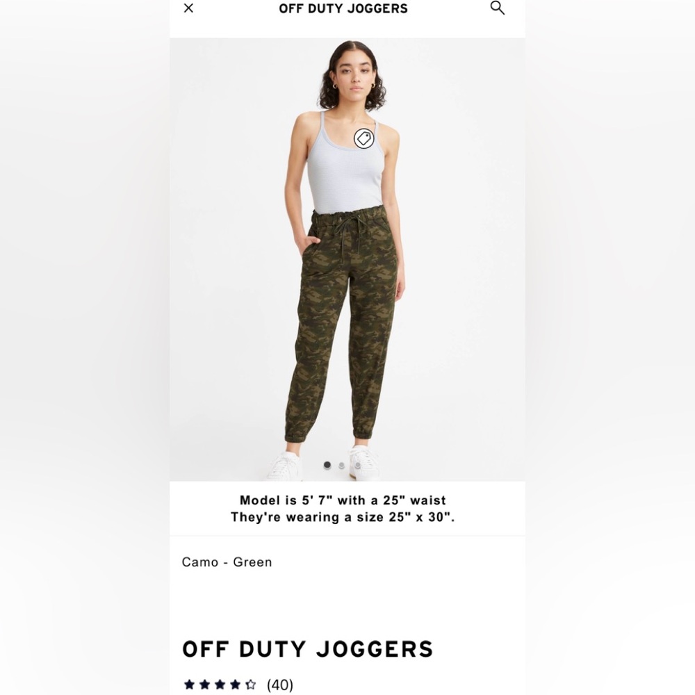 Levi Strauss Camo Joggers